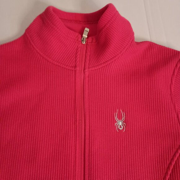Spyder Endure Core Mid Weight Full Zip Sweater Jacket Pink Women’s Size L EUC - Picture 4 of 16